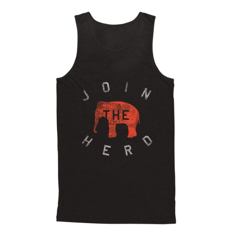 WildAid Elephant Join The Herd Josh Duhamel Black Cotton Tank Medium